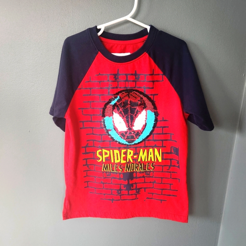 Marvel Spiderman Miles Morales Boys Shirt Size 10